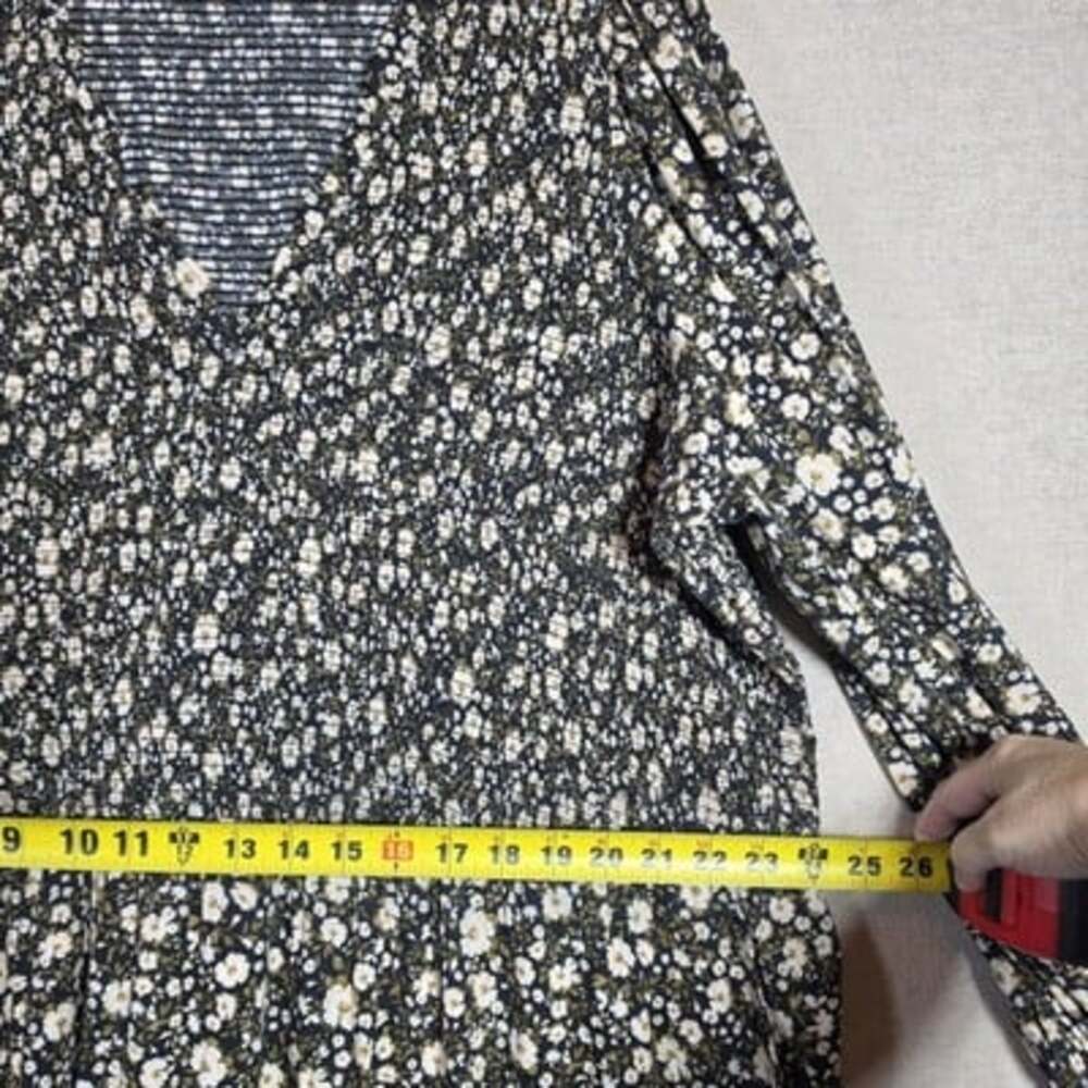 Old Navy Wildflower Floral Tiered Short Sleeve Fit Flare Maxi Dress Sz 4X Black - Picture 7 of 13